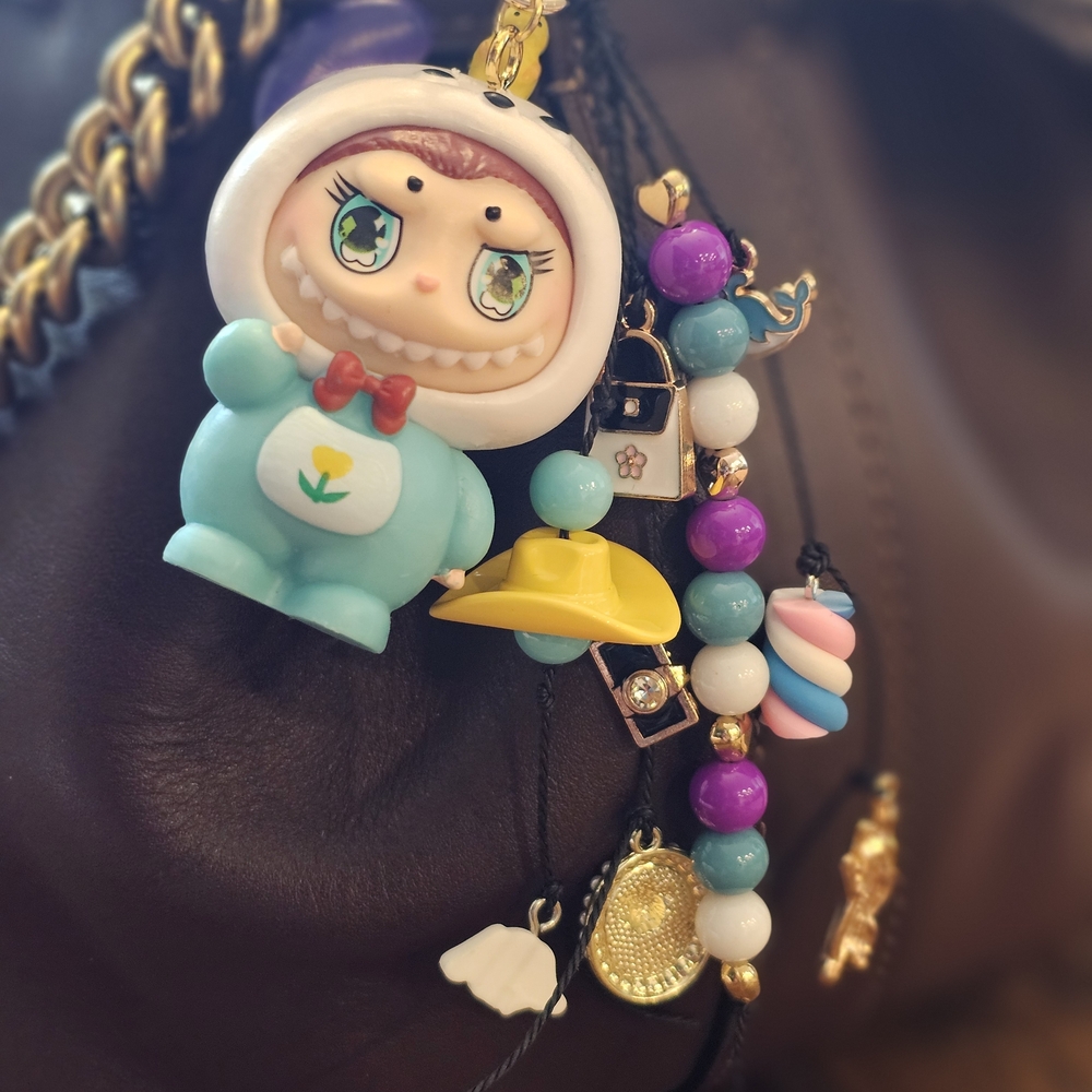 Colorful Beaded Kids Toy Keychain